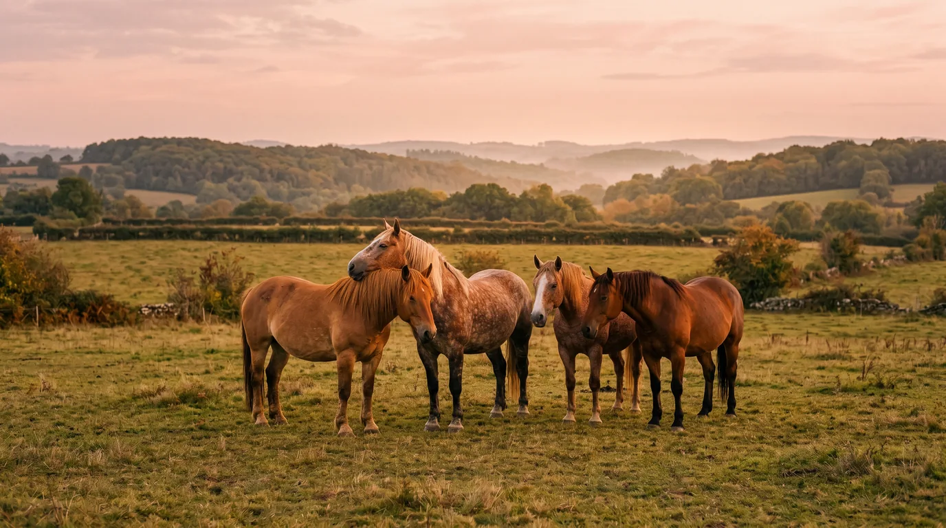 Les chevaux du Poney Club K'valcades en liberté, Corrèze